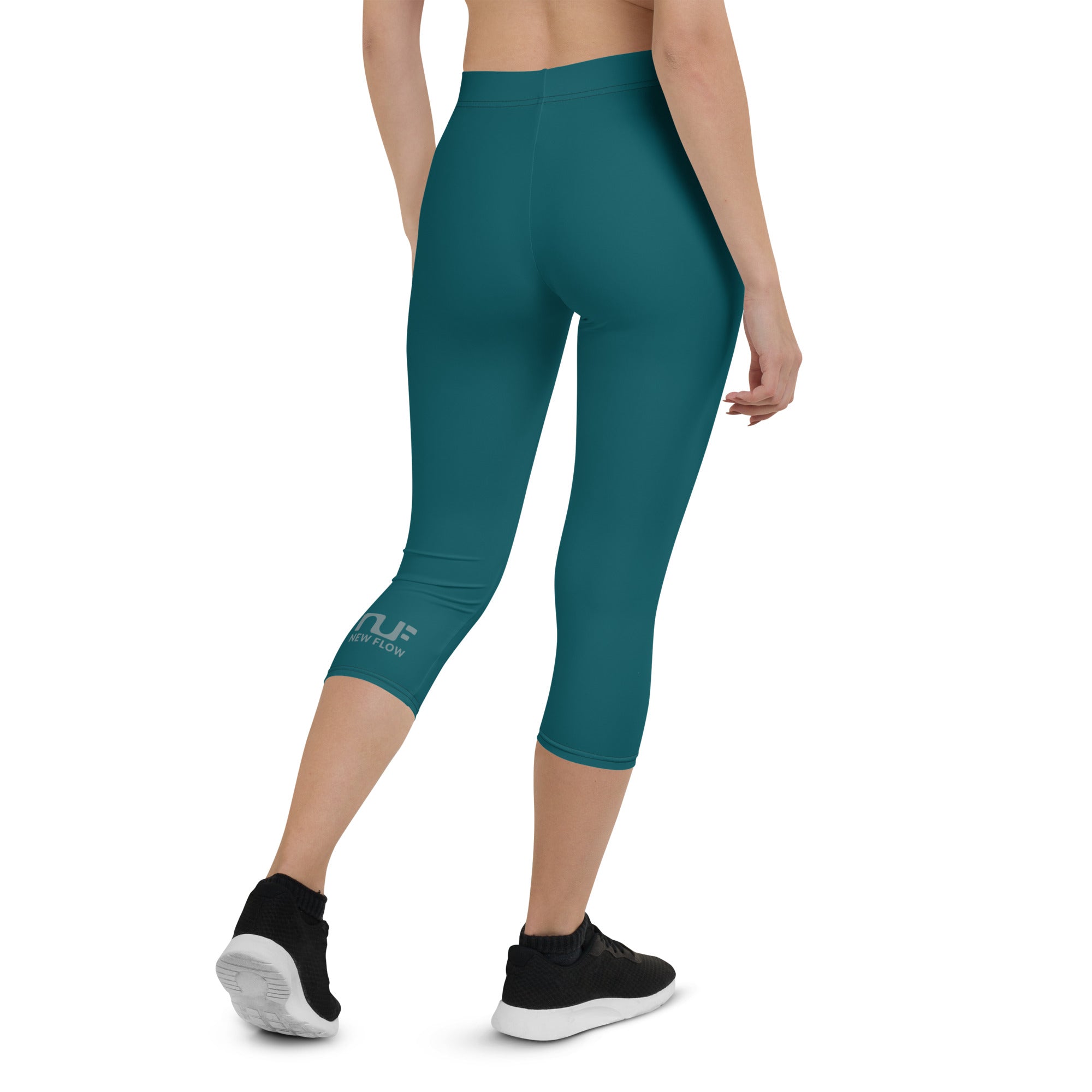 WOMEN'S LEGGINGS, CAPRI – DEEP TEAL