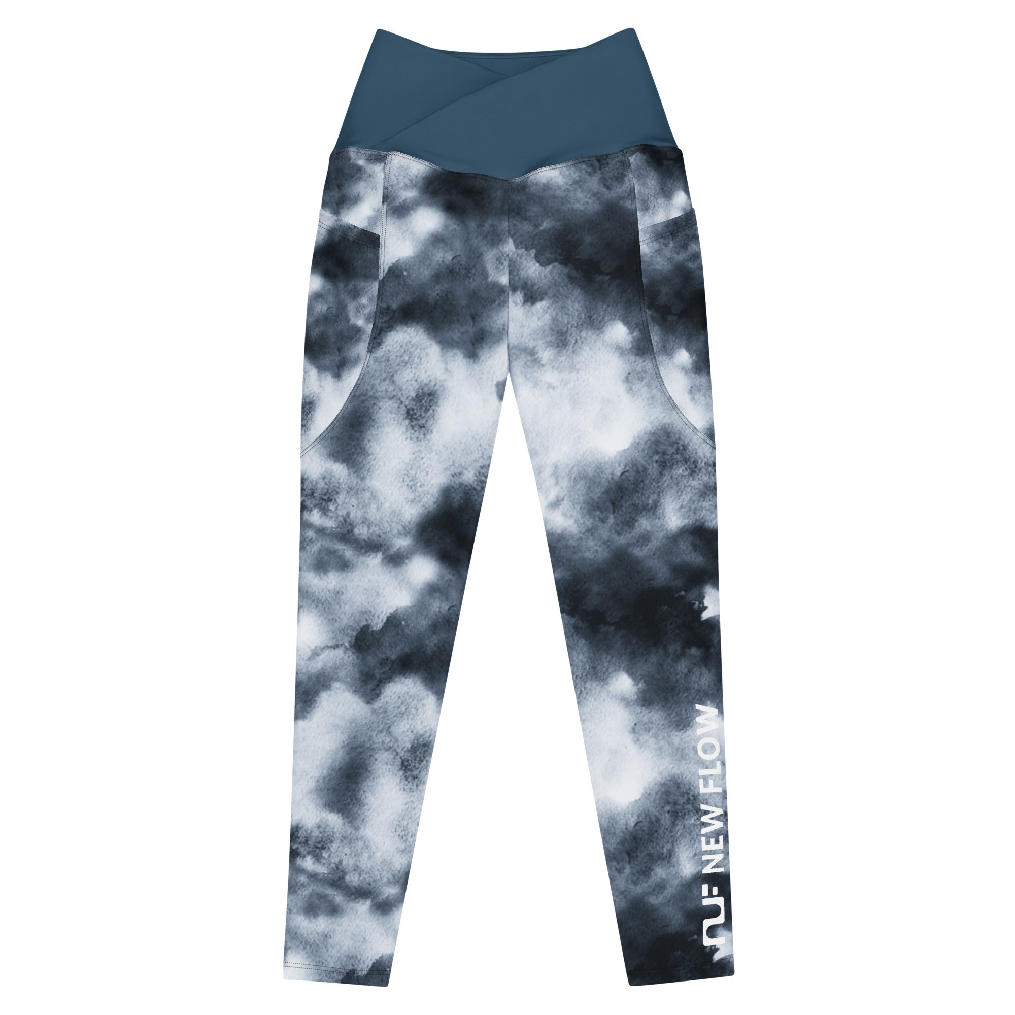 WOMEN'S CROSSOVER LEGGINGS, W POCKETS – CLOUDS