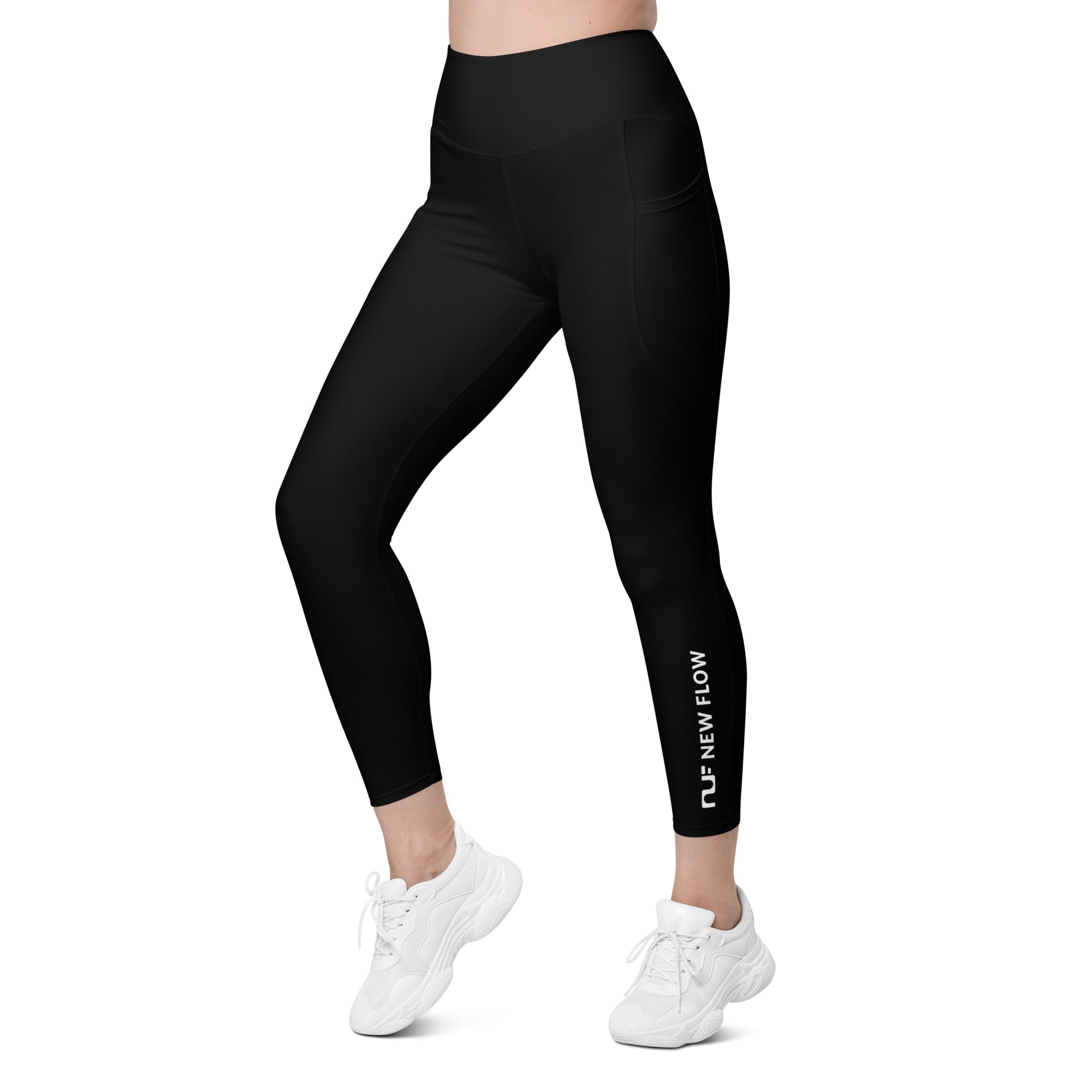 WOMEN'S LEGGINGS, W POCKETS – BLACK