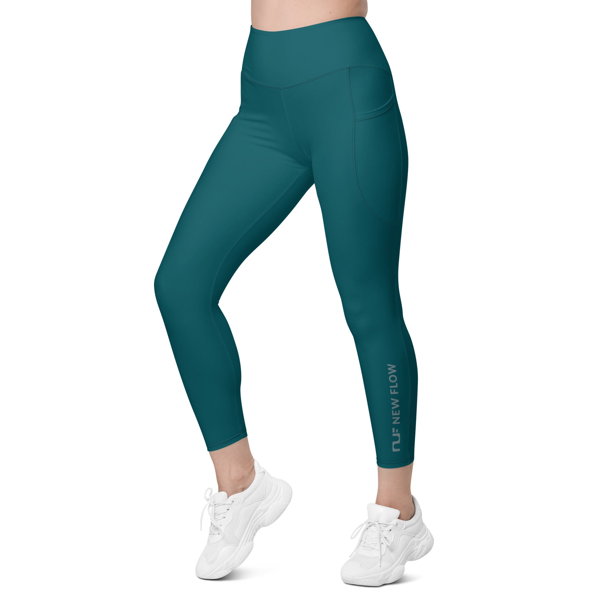 WOMEN'S LEGGINGS, W POCKETS – DEEP TEAL