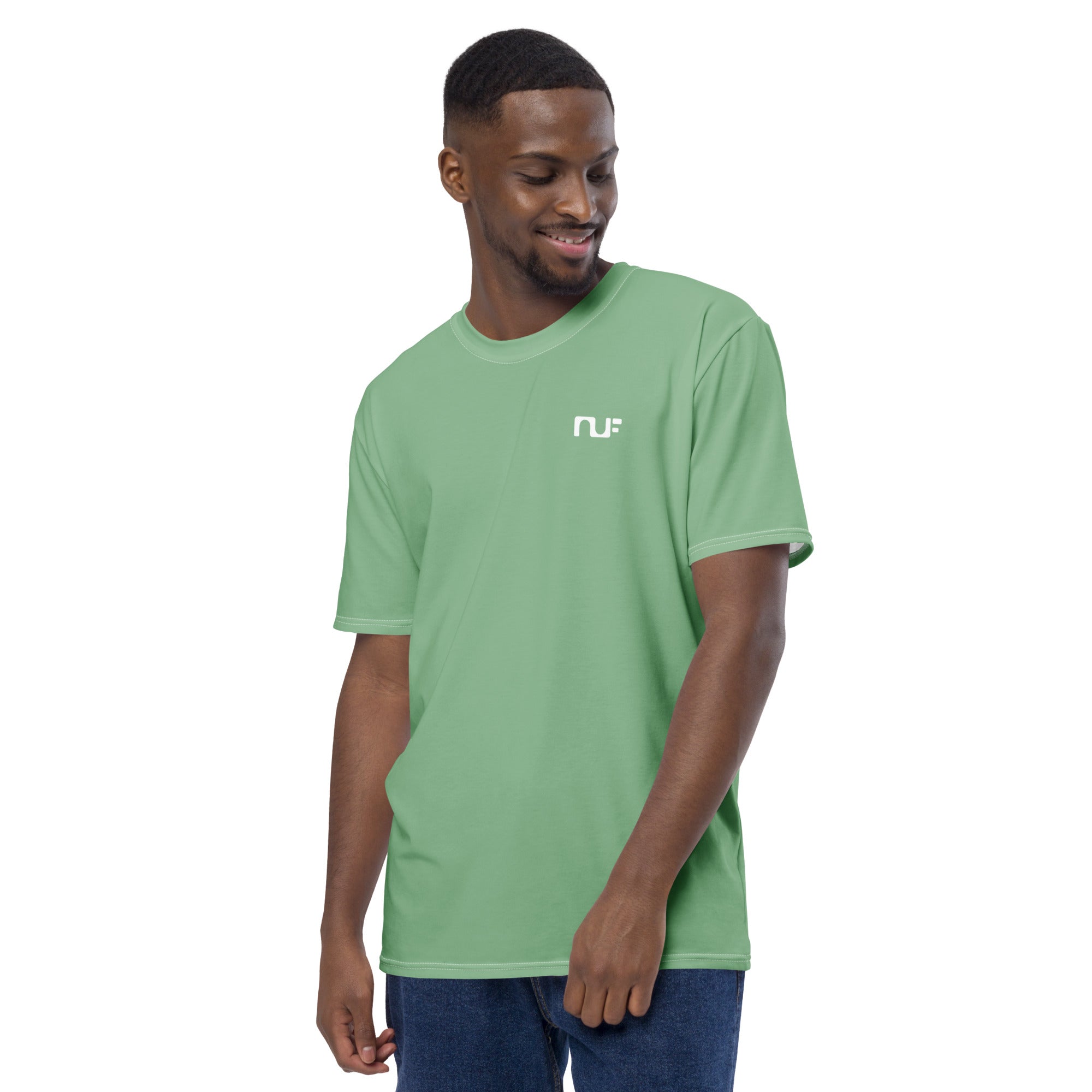 T-SHIRT FÖR MÄN, CREW NECK – PISTACHIO