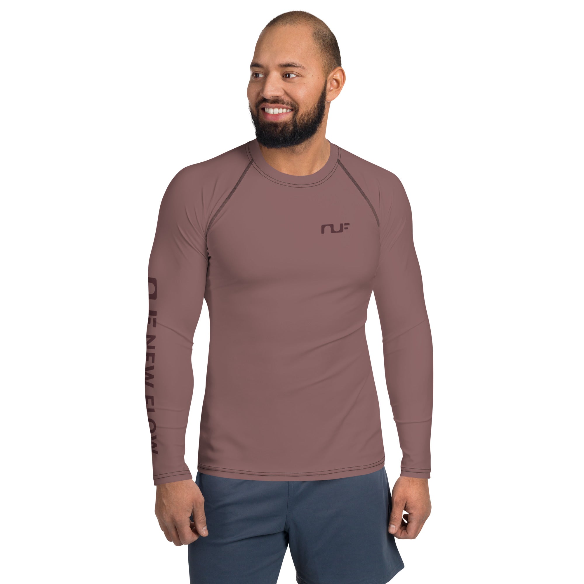 MEN'S RASH GUARD – ROSE TAUPE