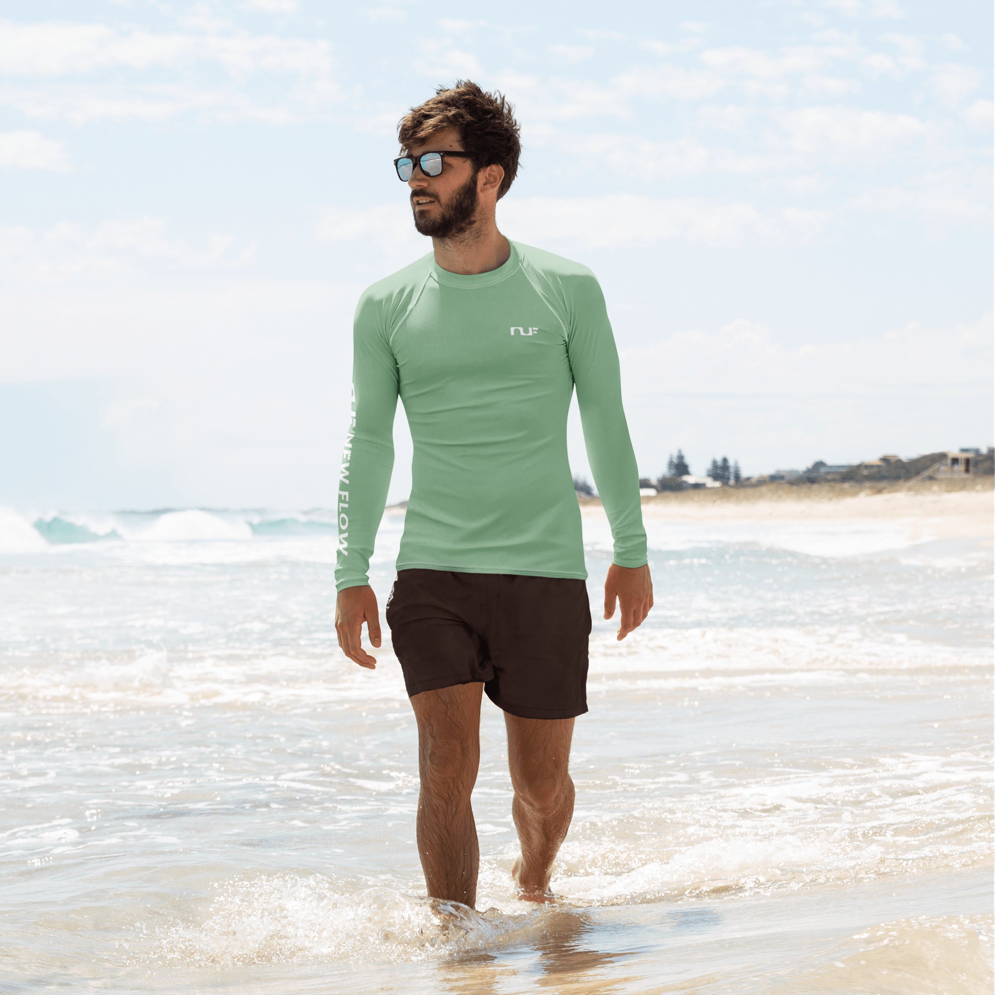 MEN'S RASH GUARD – PISTACHIO