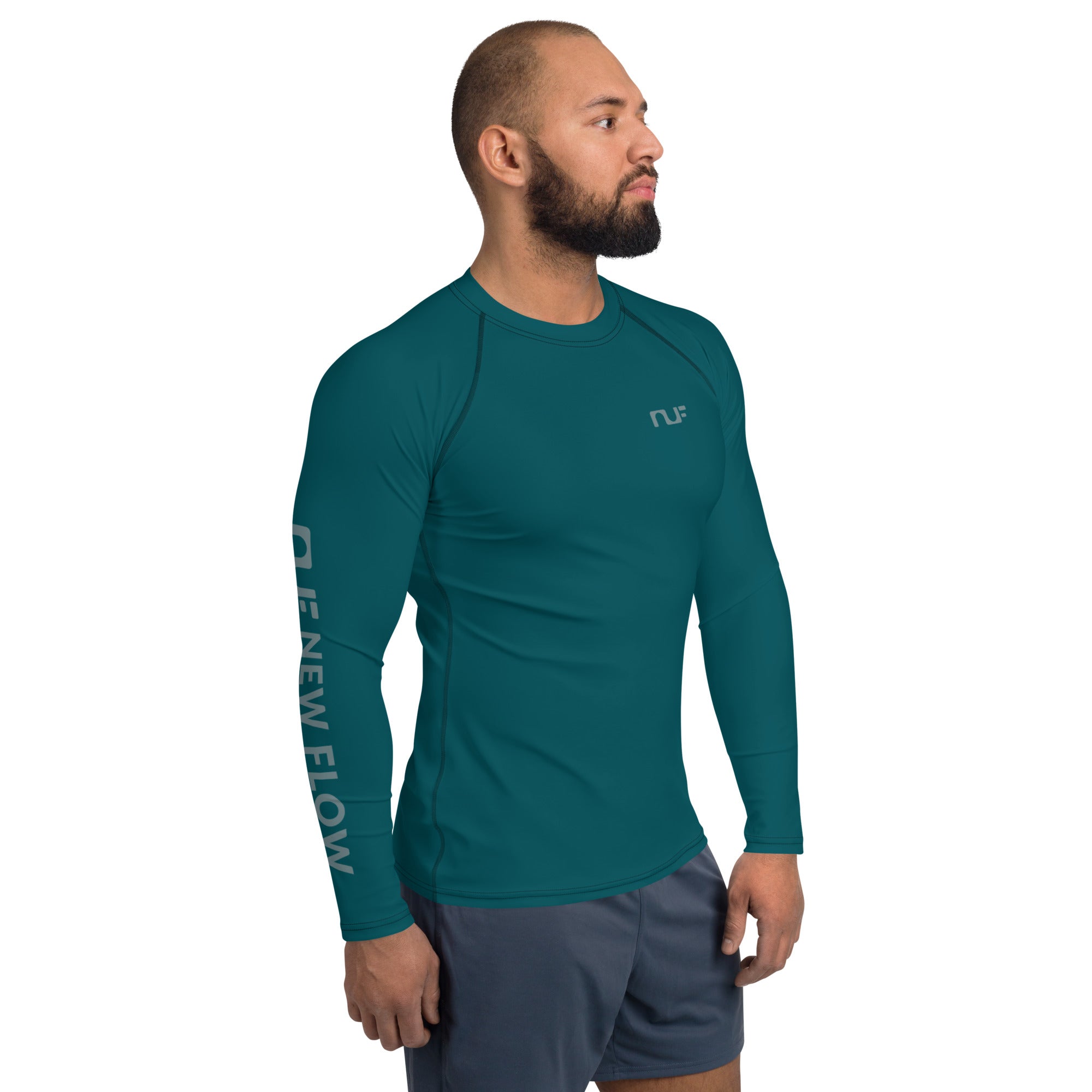 MEN'S RASH GUARD – DEEP TEAL