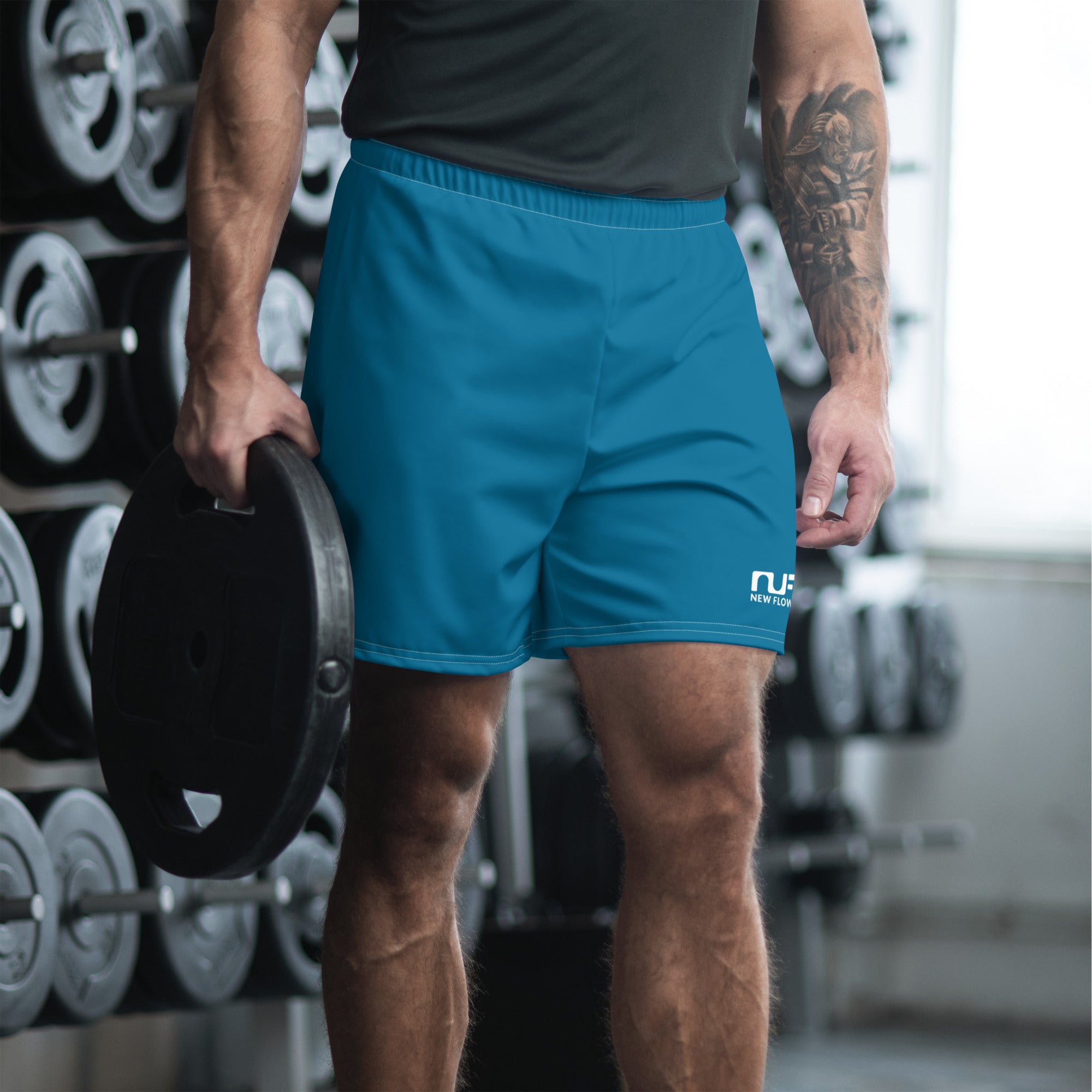 MEN'S RECYCLED ATHLETIC SHORTS – EMERALD BLUE