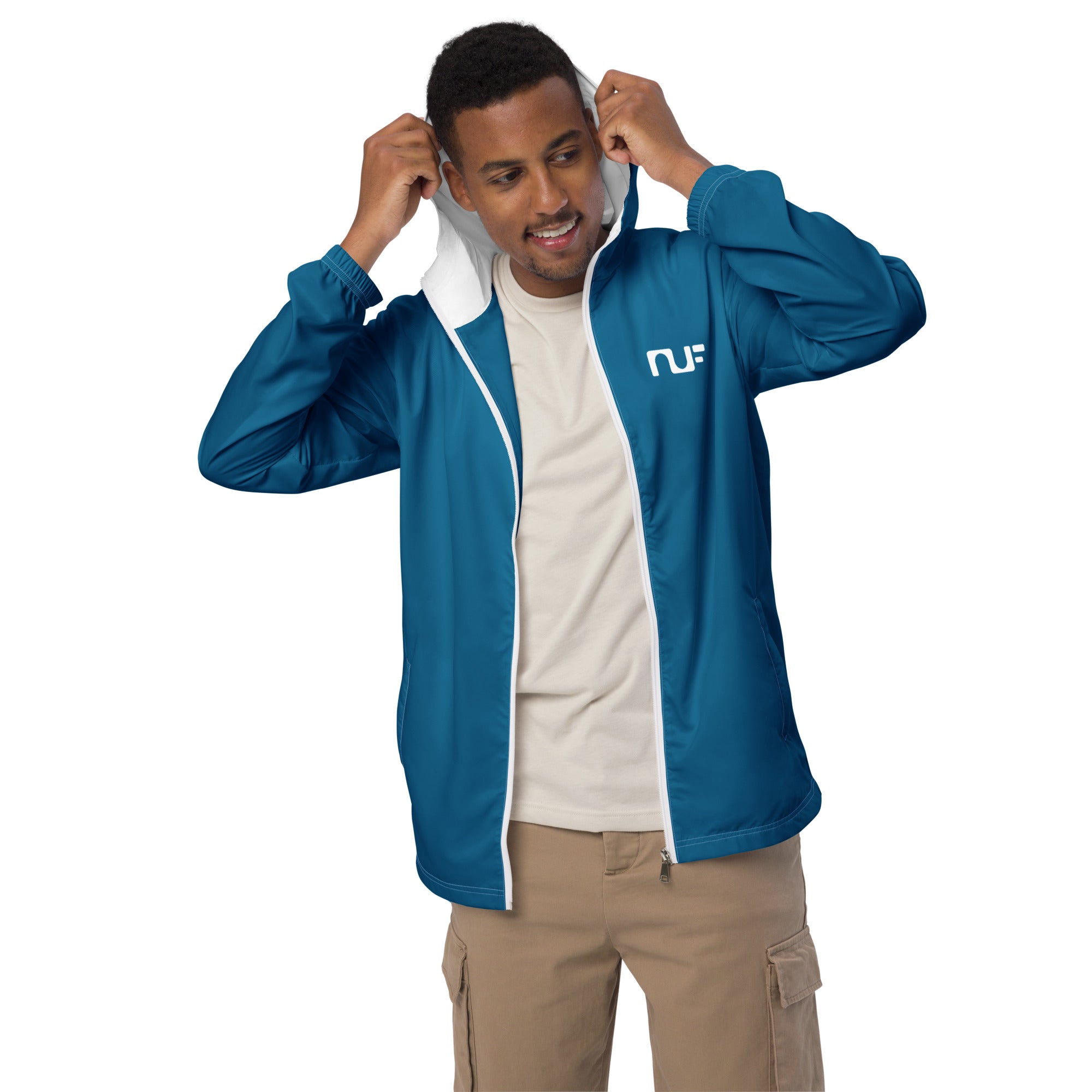 MEN'S WINDBREAKER – EMERALD BLUE