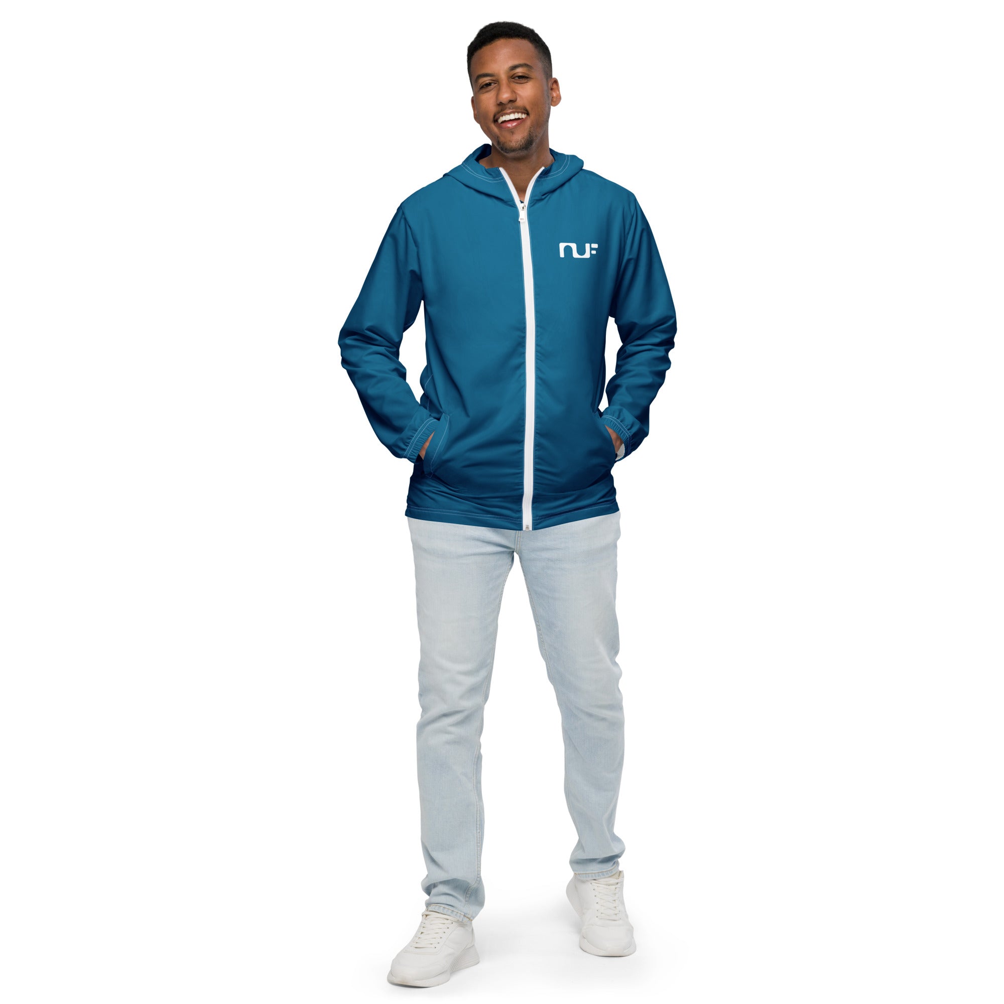 MEN'S WINDBREAKER – EMERALD BLUE