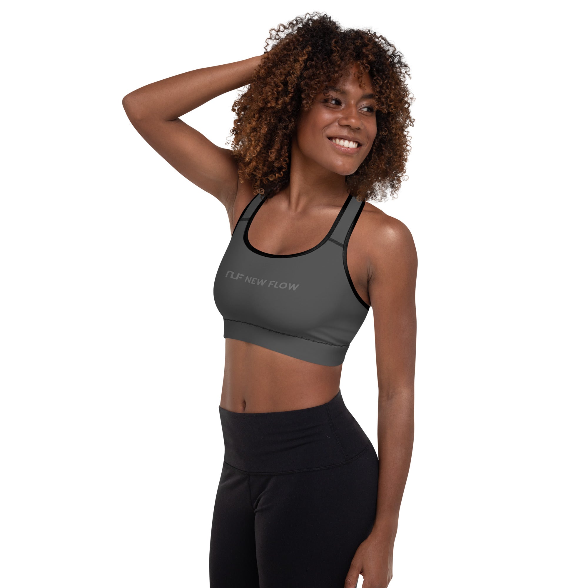 WOMEN'S PADDED SPORTS BRA – TAUPE – New Flow