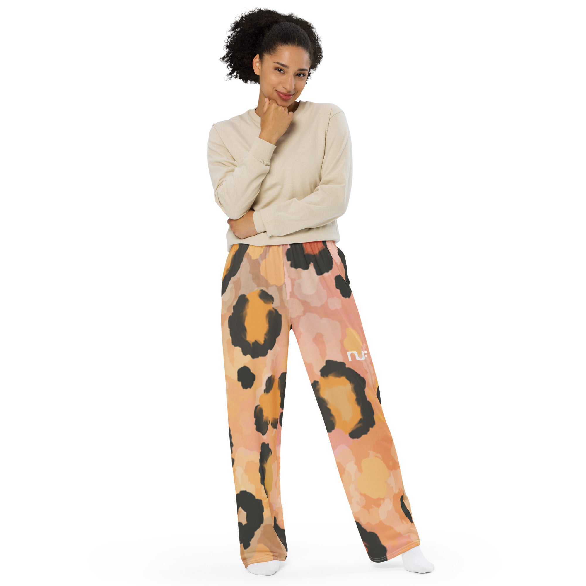 WOMEN'S WIDE-LEG PANTS – LEOPARD