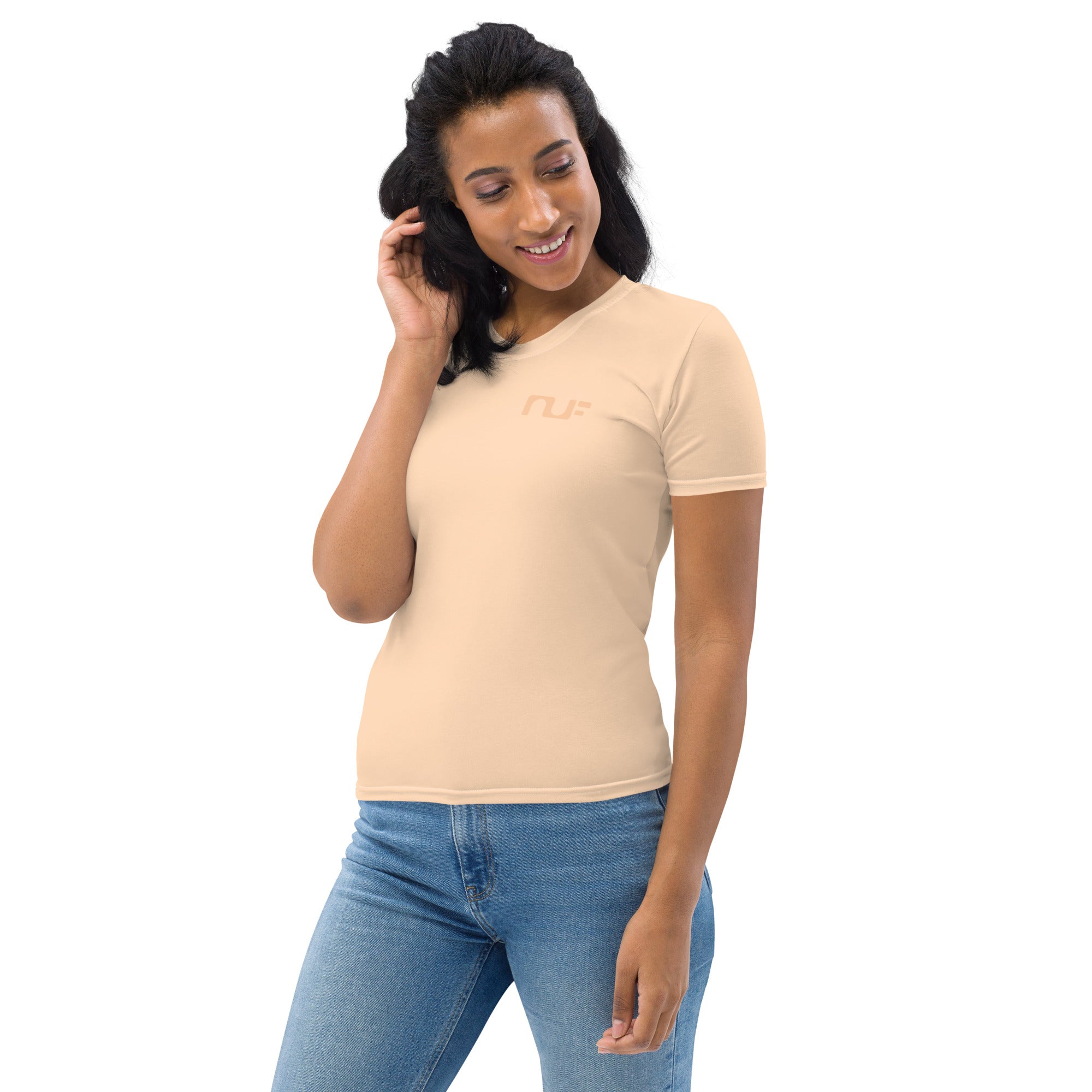 WOMEN'S T-SHIRT, CREW NECK – WHEAT