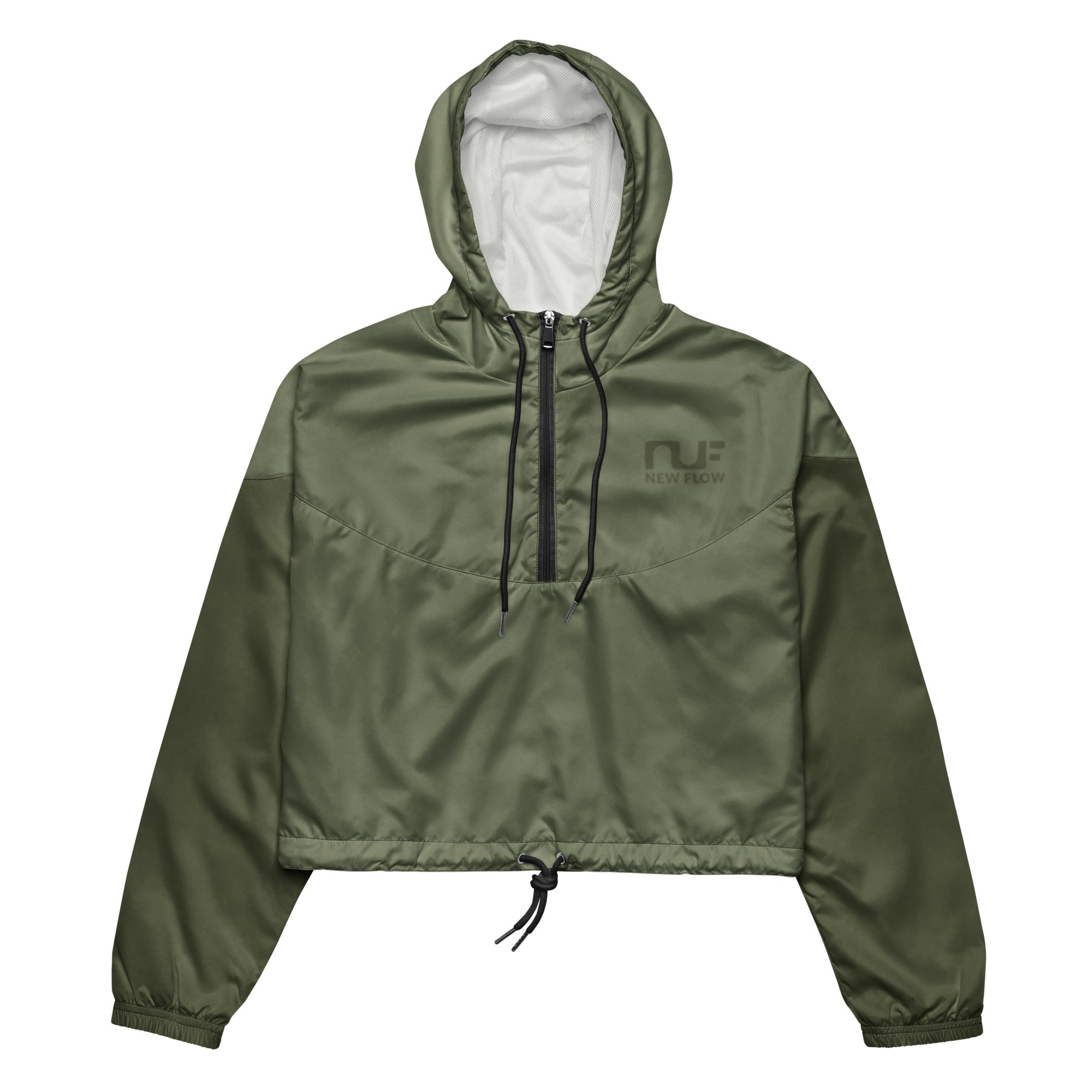 WOMEN'S WINDBREAKER, CROPPED – MOSS