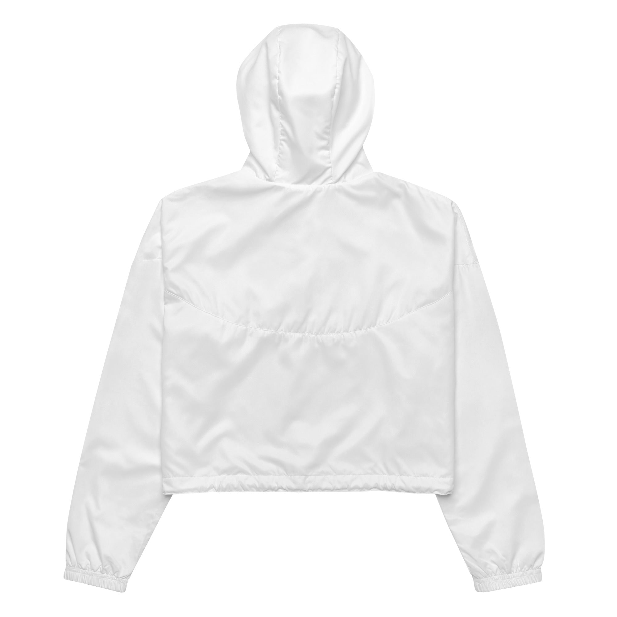 WOMEN'S WINDBREAKER, CROPPED – WHITE