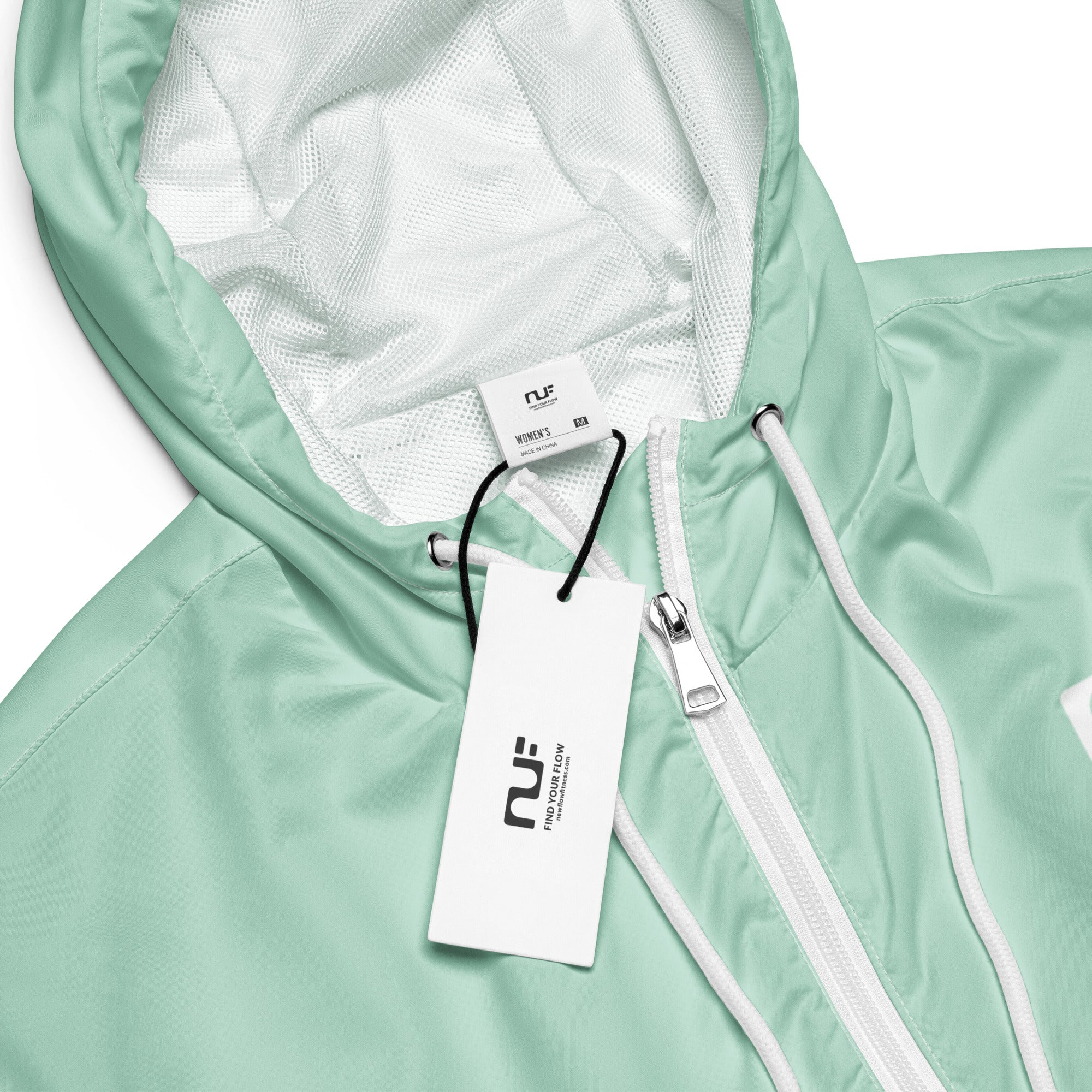 WOMEN'S WINDBREAKER, CROPPED – SEA FOAM