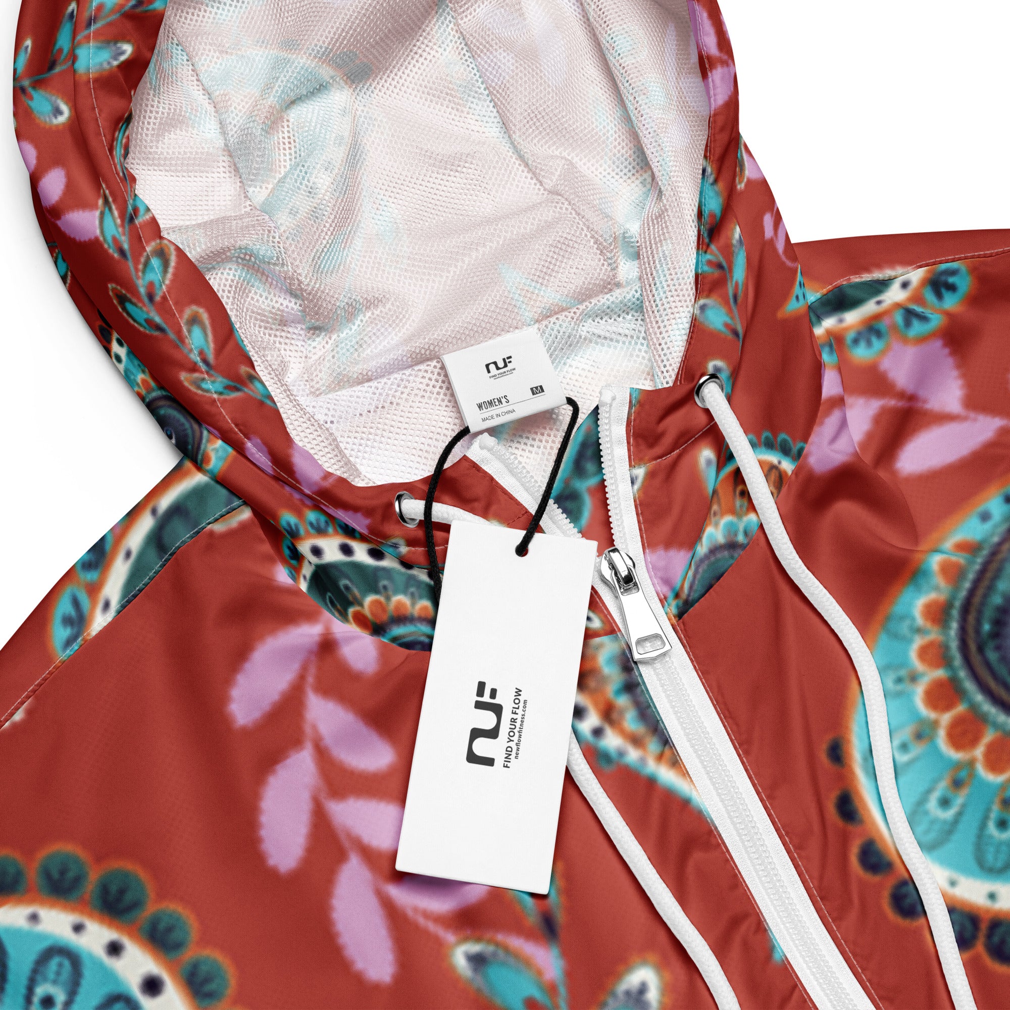 WOMEN'S WINDBREAKER, CROPPED – PAISLEY