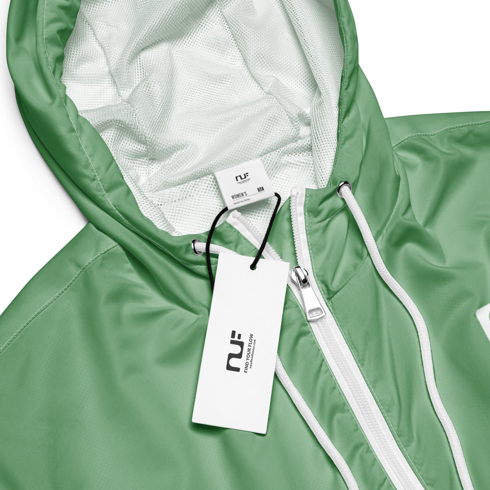 WOMEN'S WINDBREAKER, CROPPED – PISTACHIO