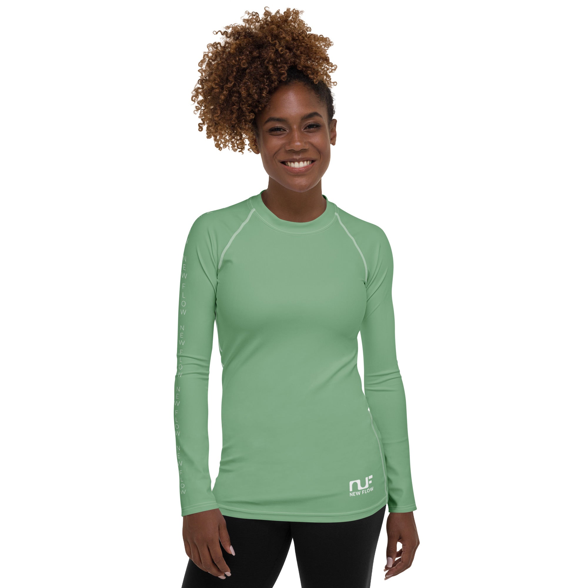 WOMEN'S RASH GUARD – PISTACHIO