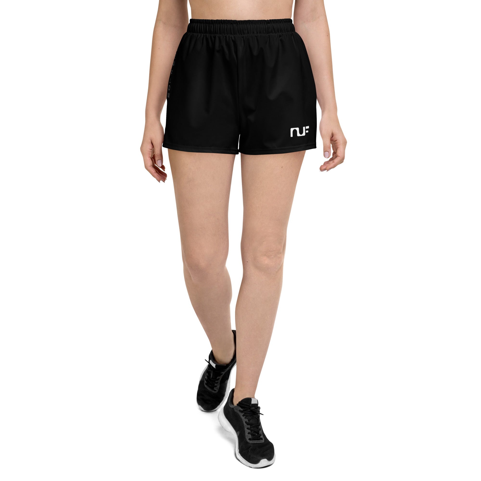 WOMEN'S RECYCLED ATHLETIC SHORTS – BLACK