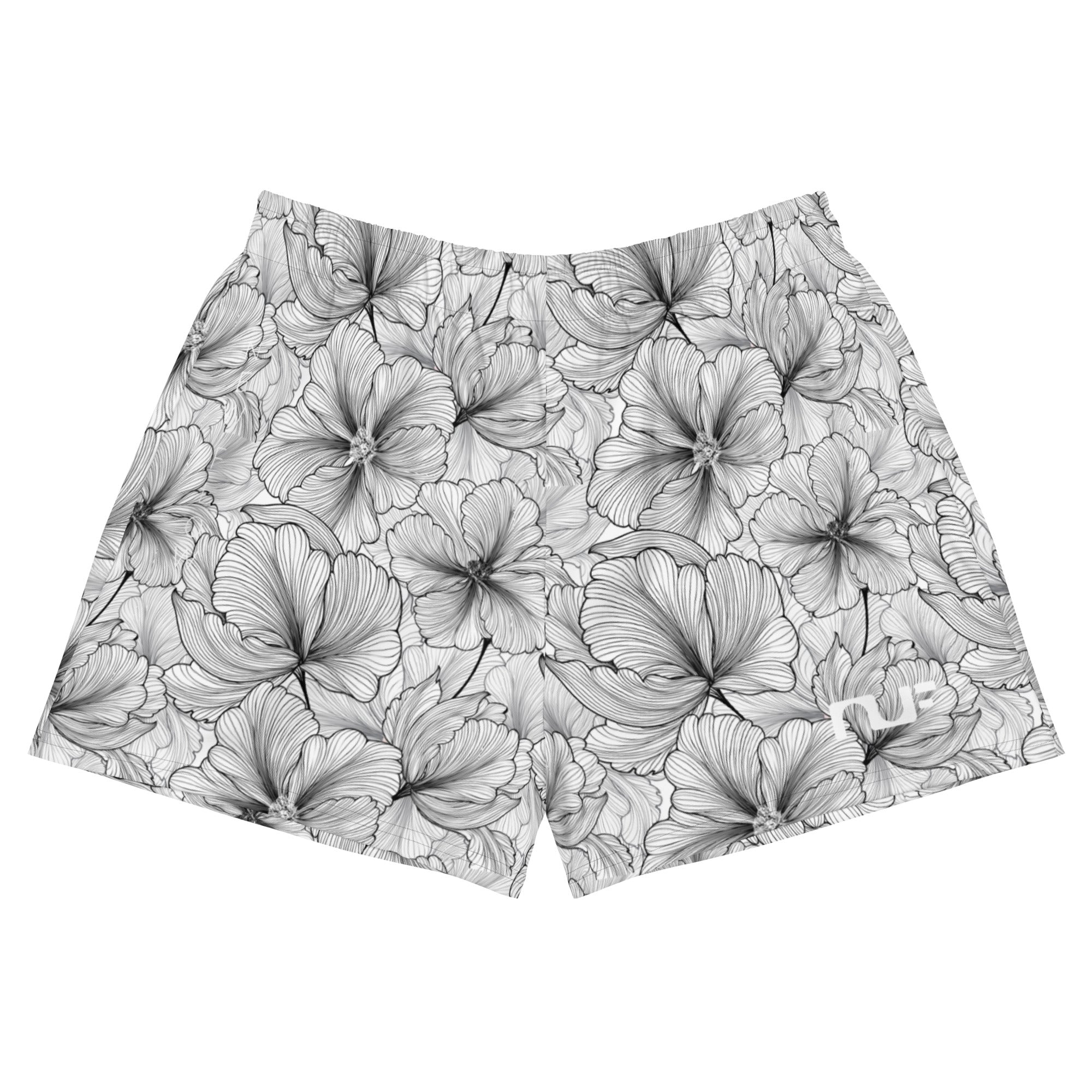 WOMEN'S RECYCLED ATHLETIC SHORTS – FLORAL