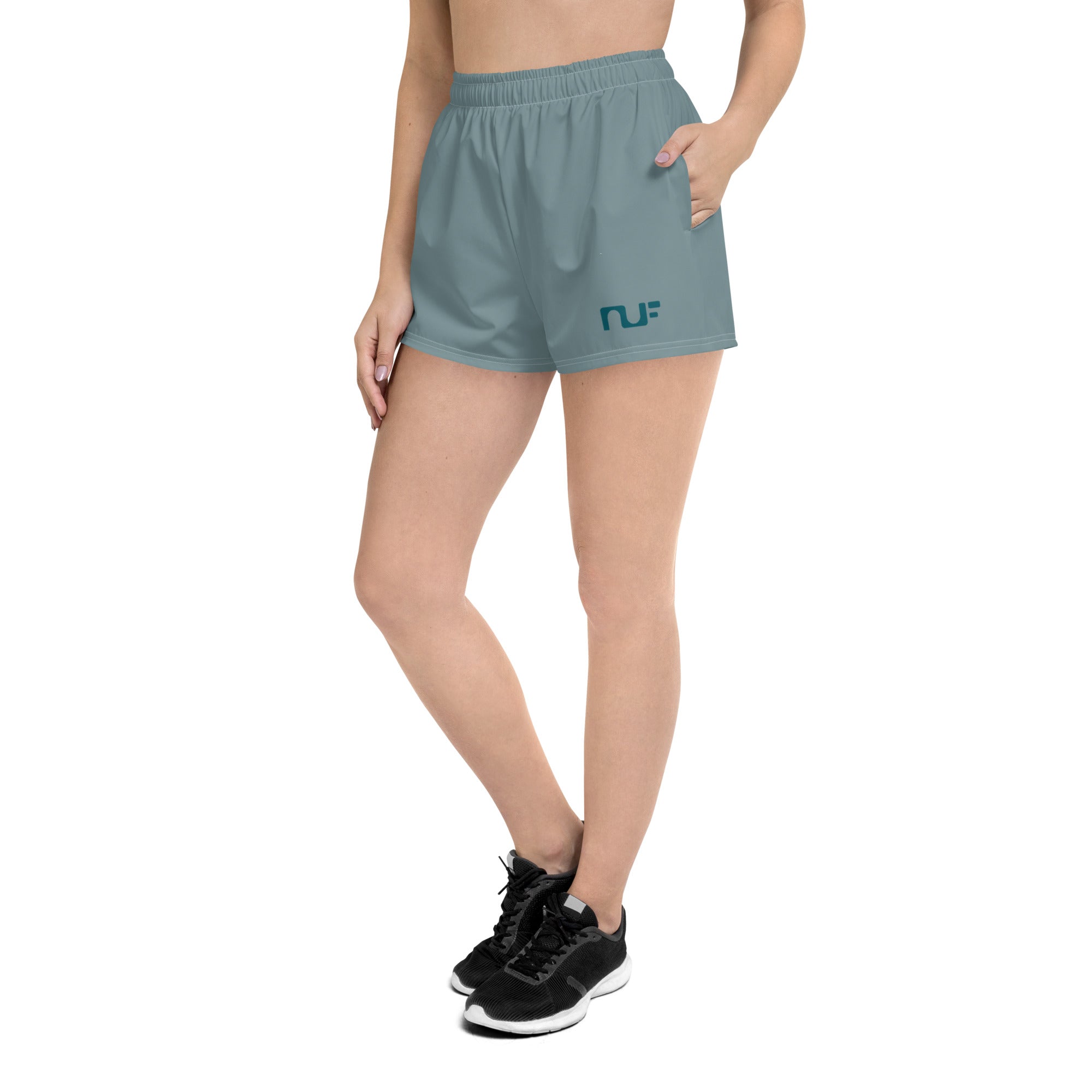 WOMEN'S RECYCLED ATHLETIC SHORTS – DUSTY BLUE