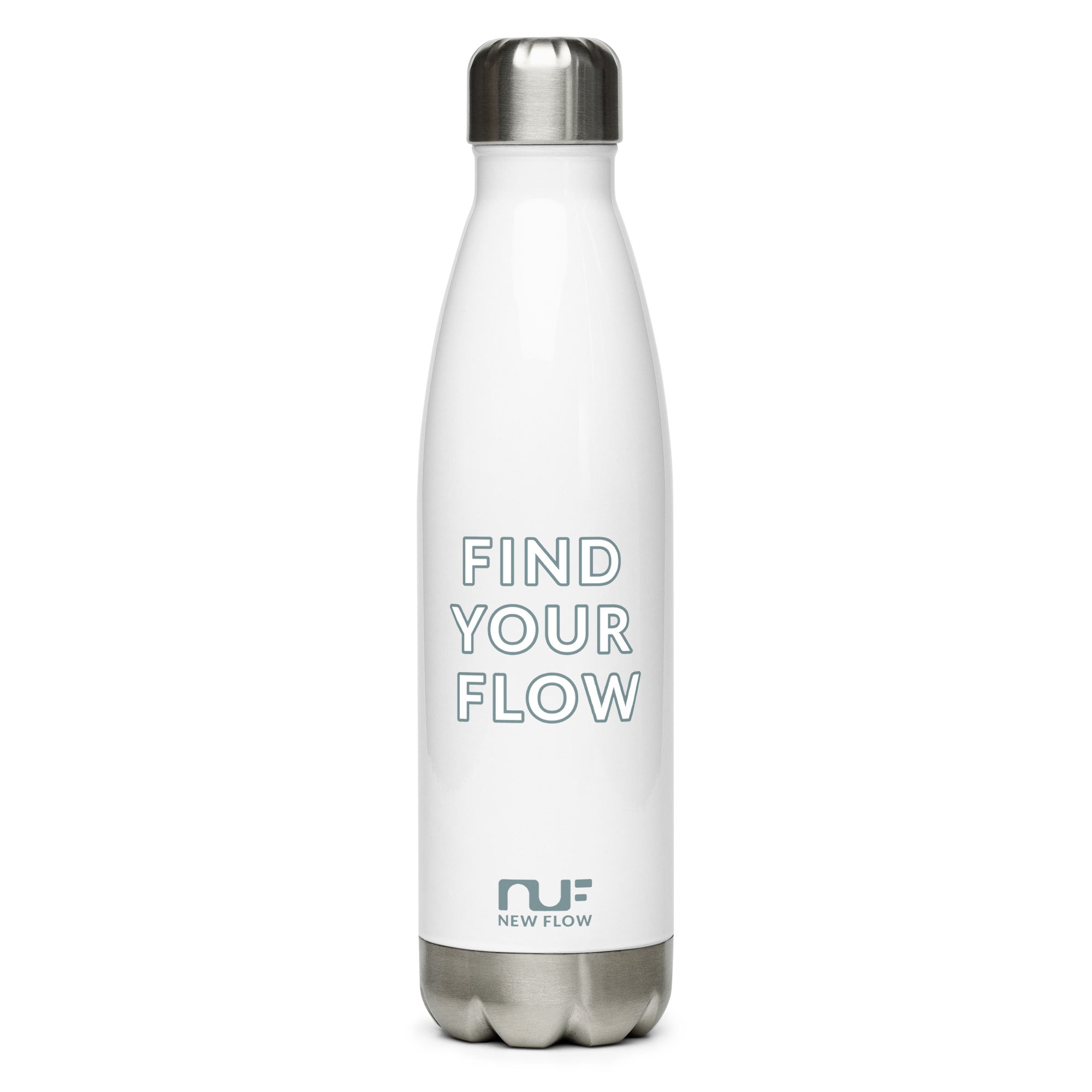 WATER BOTTLE, STAINLESS STEEL – WHITE DUSTY BLUE