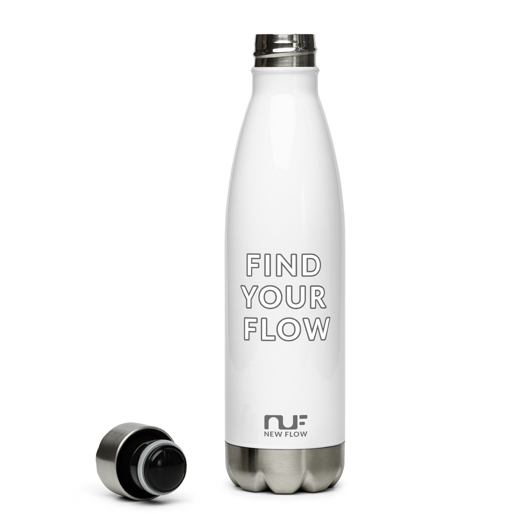 WATER BOTTLE, STAINLESS STEEL – WHITE CHARCOAL