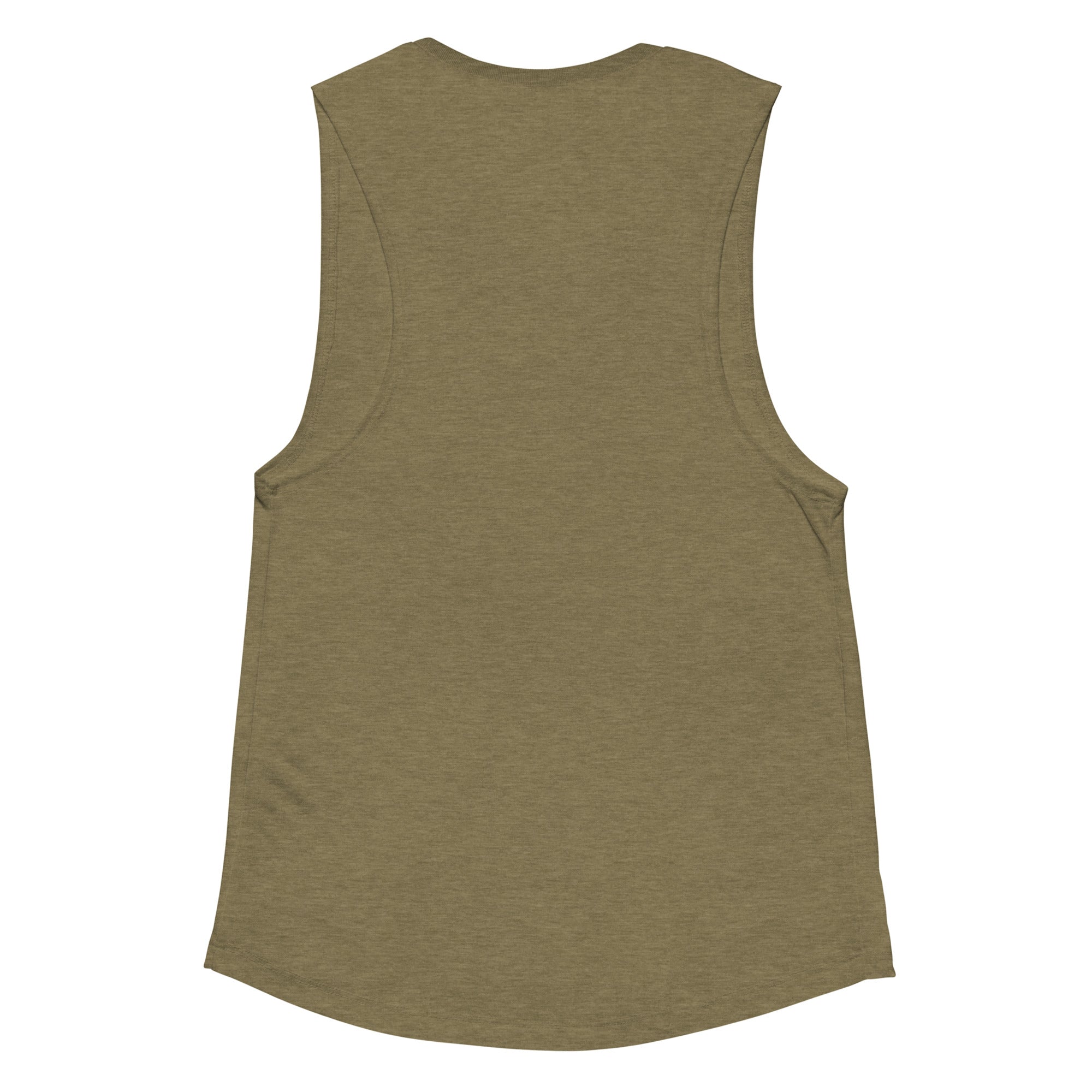 WOMEN'S MUSCLE TANK TOP – OLIVE HEATHER